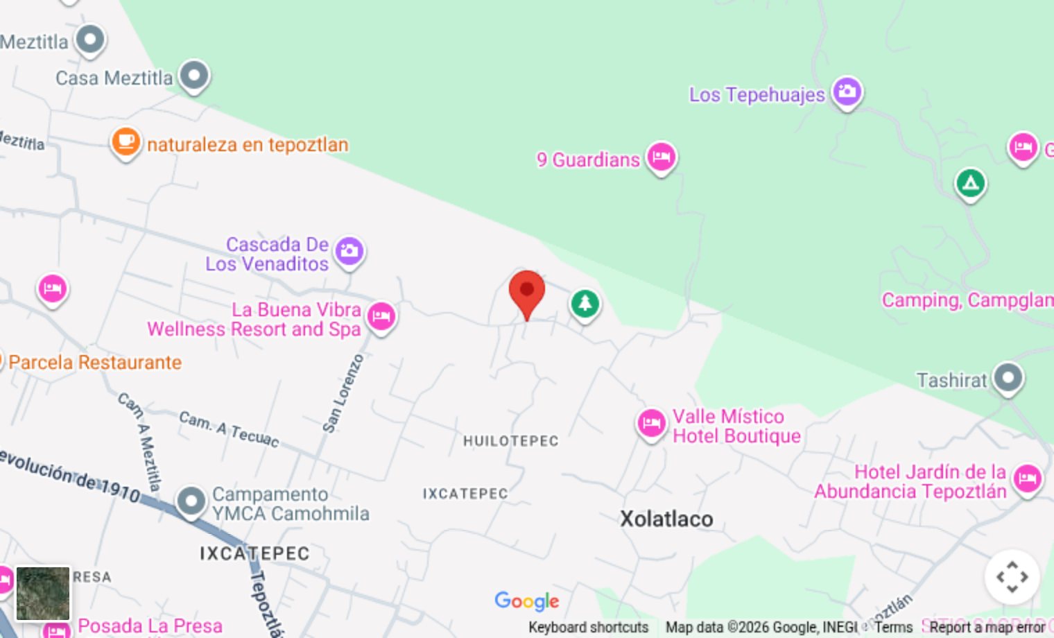 Mapa de Quinta Estela, Tepoztlán
